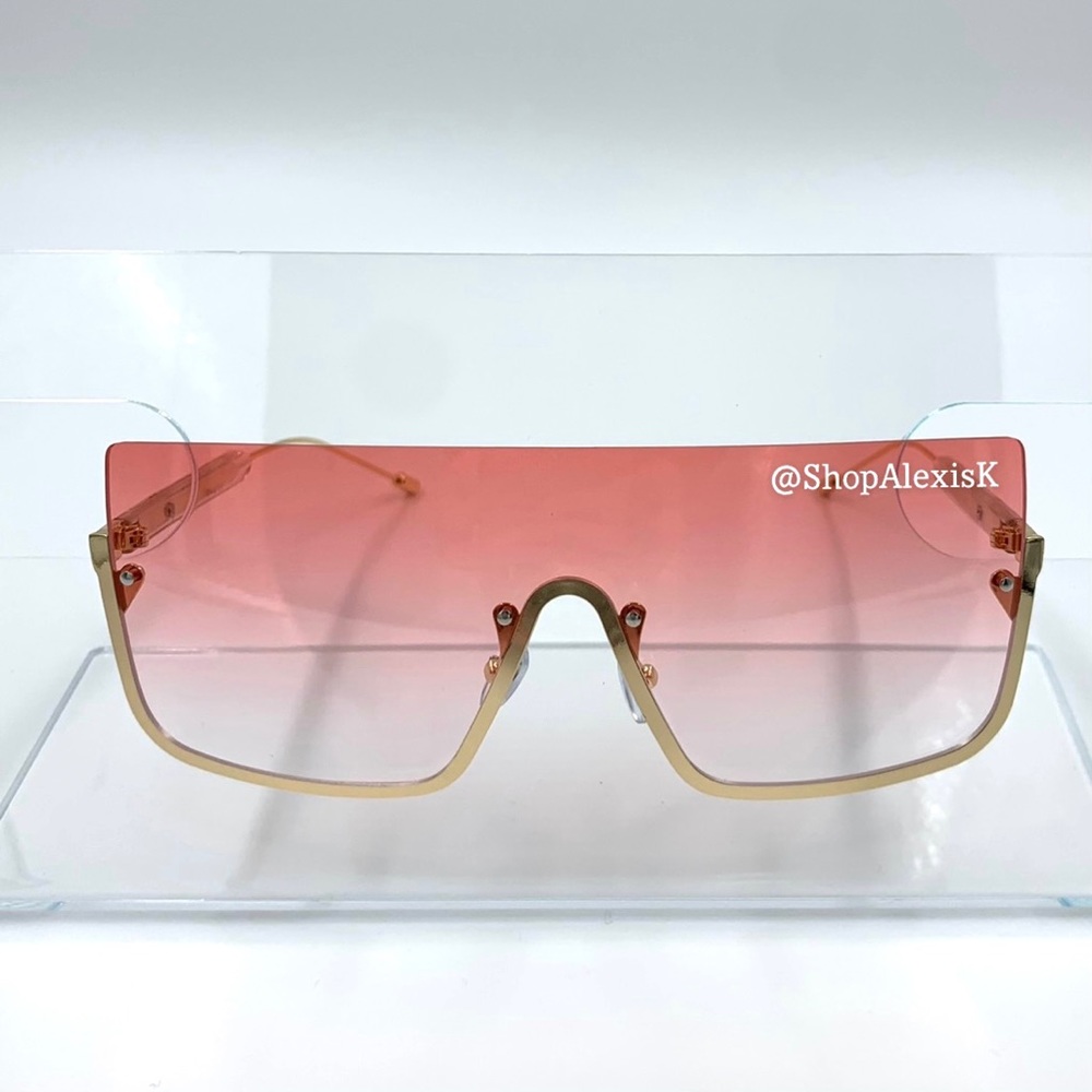 Shield Sunglasses - Pink Ombré